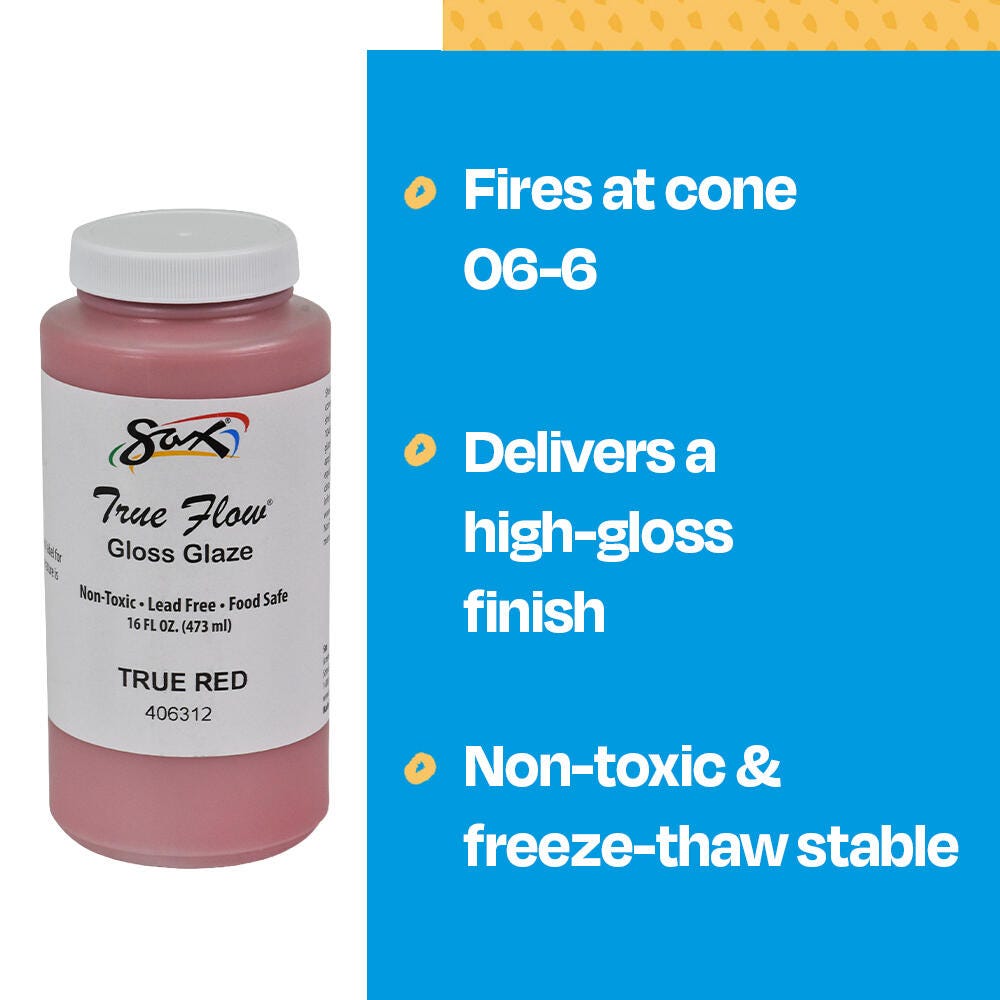 Sax Gloss Glaze, 1 Pint, True Red | School Specialty